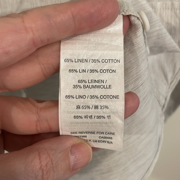 J. Crew Baird McNutt Men’s Button Front Shirt XL Grey Linen Cotton Blend Preppy - Picture 12 of 16